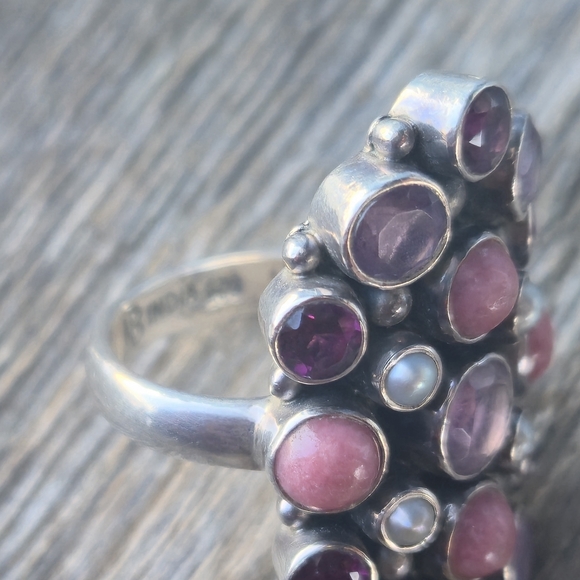 Nicky Butler 925 Sterling Silver Designer Opal Amethyst Rhodolite Garnet Ring NB - Picture 12 of 16